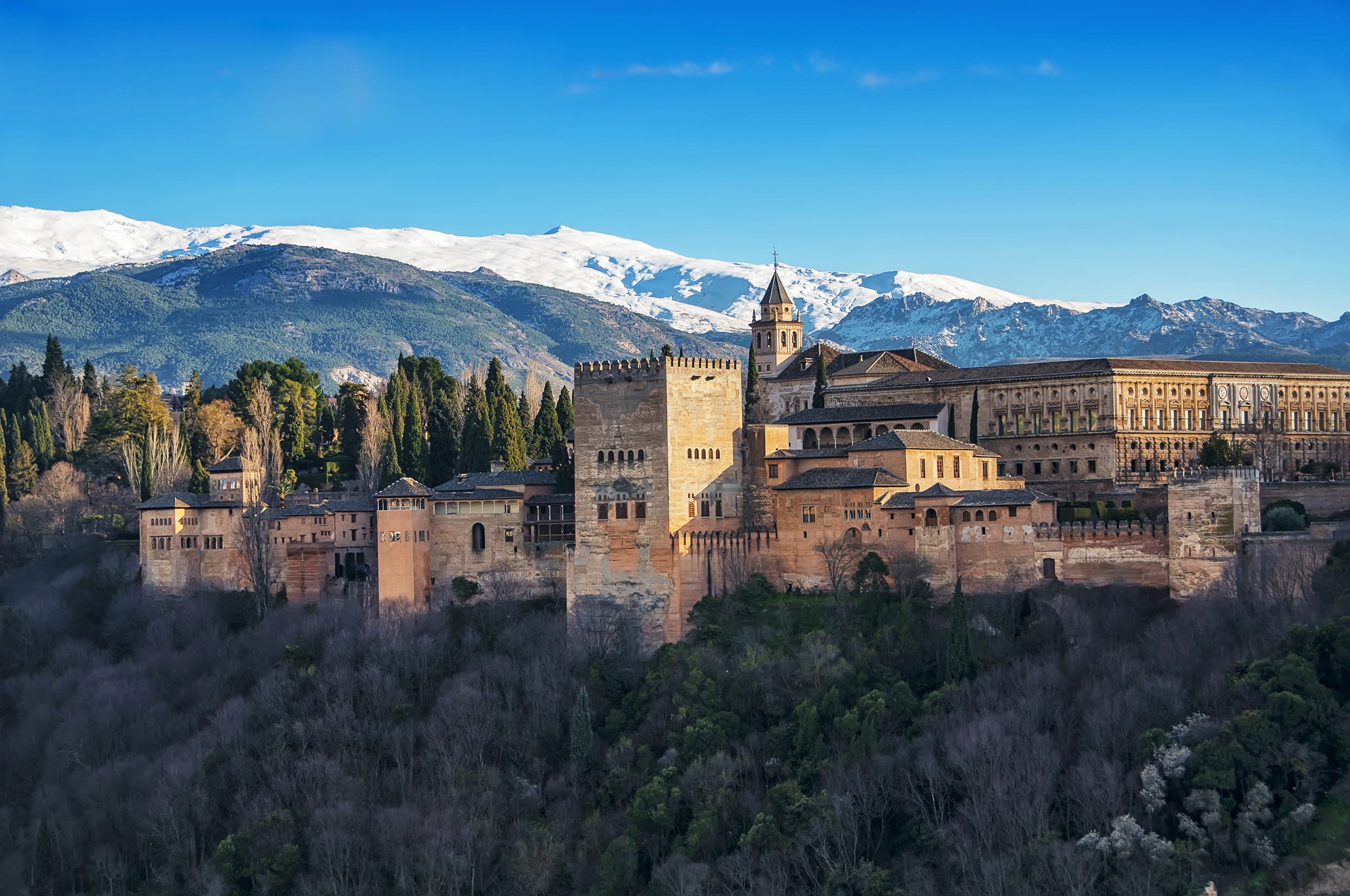 The Alhambra with Sierra Nevada behind