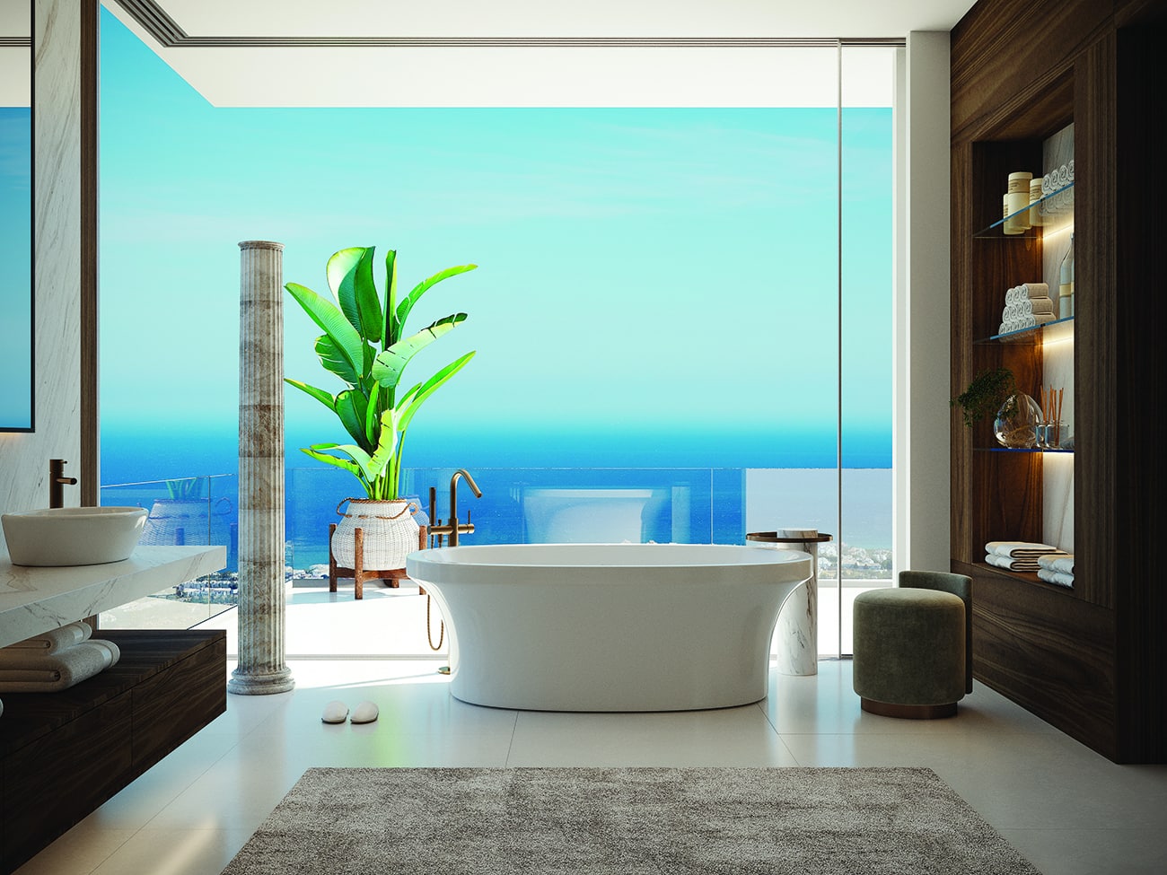 At Vista Lago Residences the view from the bath is incomparable!