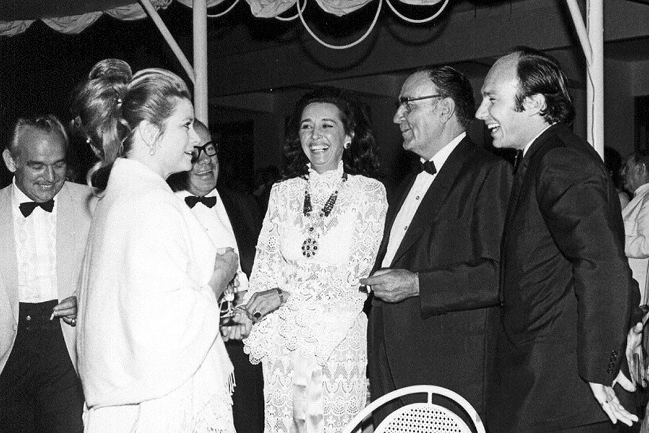 Puerto Banús Grace Kelly, Prince Rainier & Jose Banús at the inauguration of Puerto Banús, May 1970