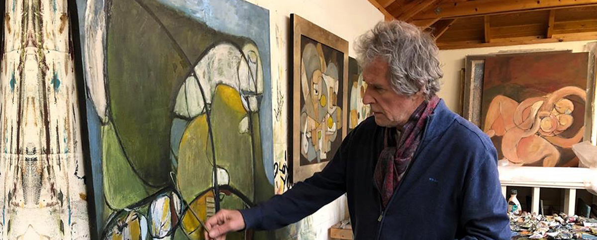 John Illsley at work in his New Forest Studio