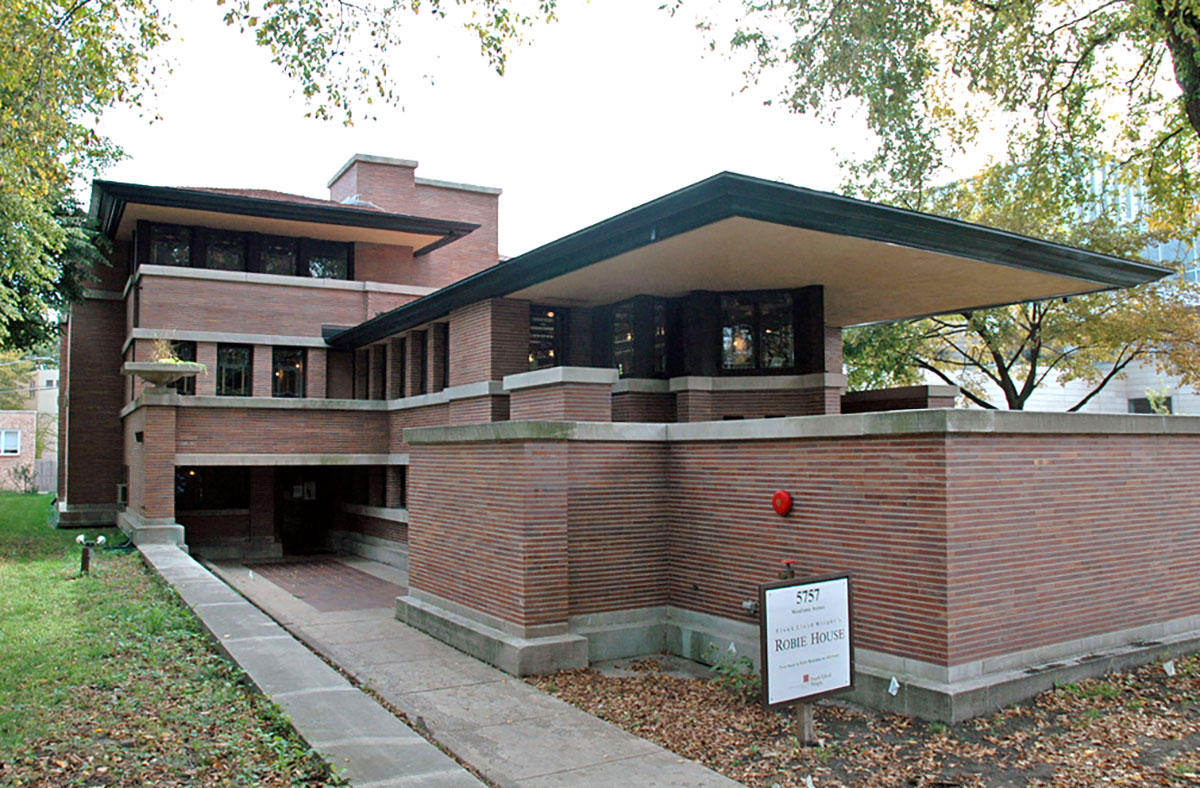 Wright’s 1910 Robie House in Chicago