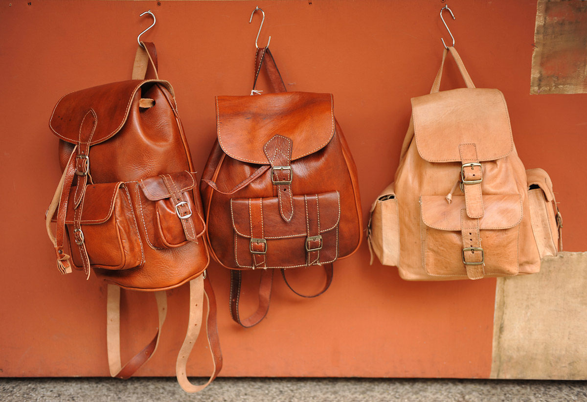 Handmade leather back pack bags