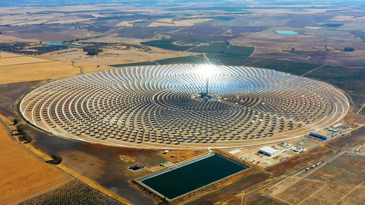The PS10 Solar Power Plant, the world's first solar power tower operating near Seville