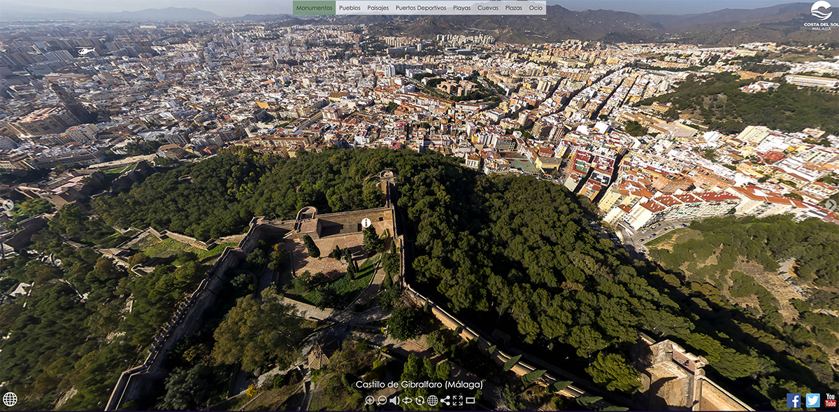 Malaga castle and city