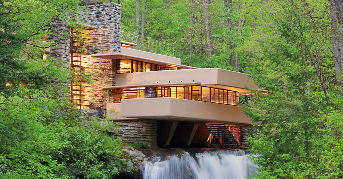 Wright’s famous Fallingwater House