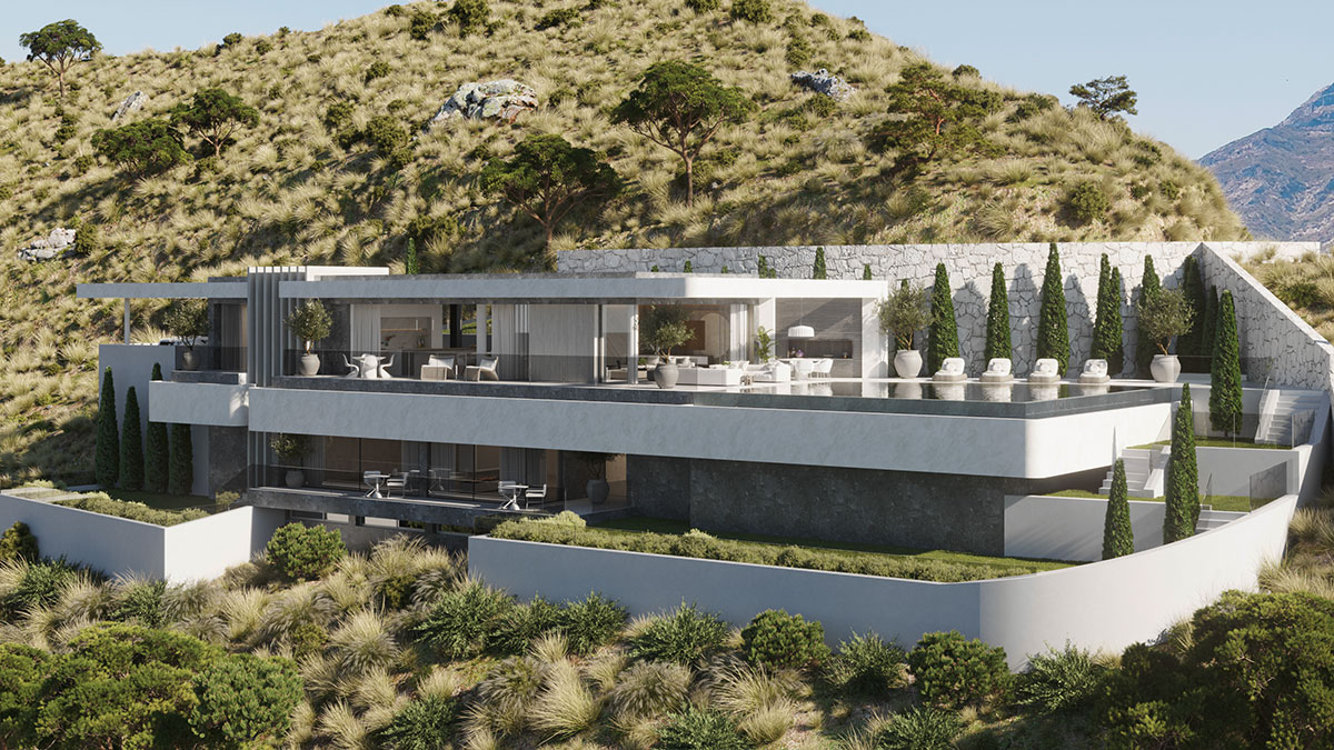Vista Lago villas offer open plan living in much the same way as Wright’s houses do