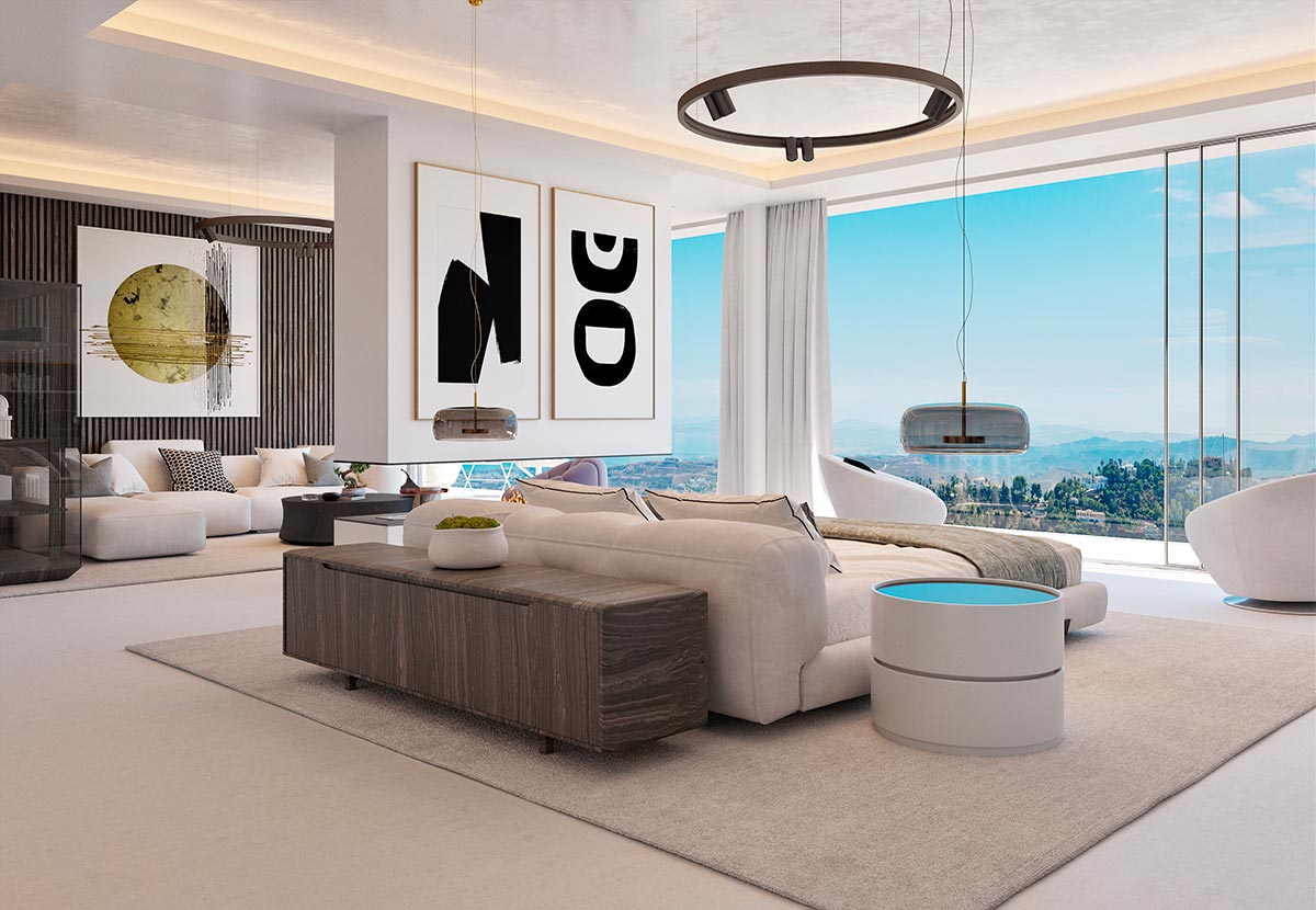 Suite 1: splendid views and plenty of space in this master suite