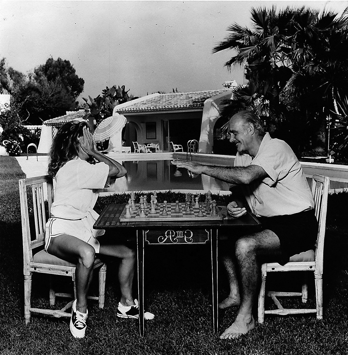 Sean Connery and his wife at their Marbella villa, 1960s