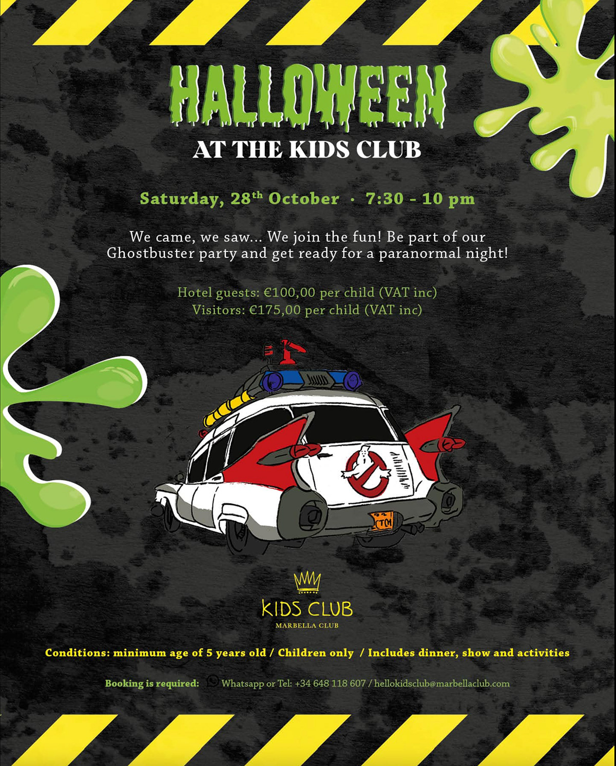 Halloween at the Kids Club poster