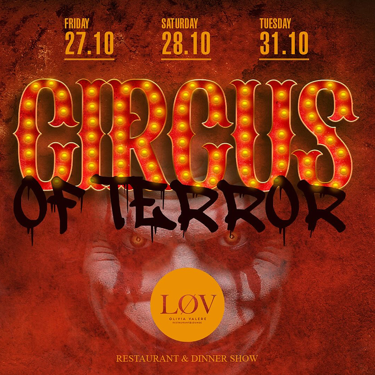 Circus of Terror at LOV show poster