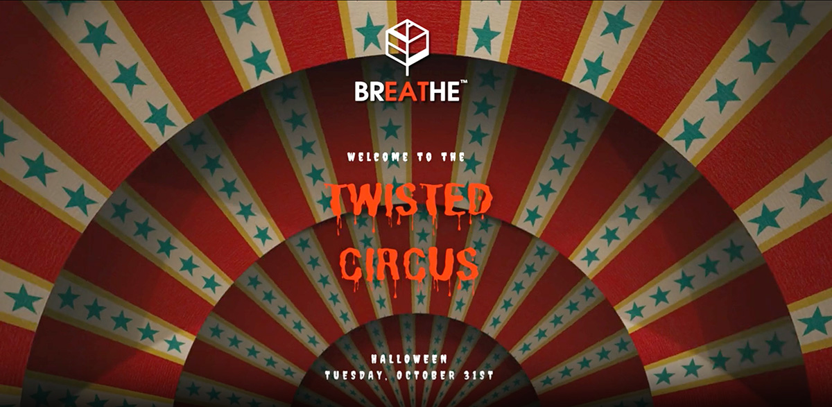 Twisted Circus at Breath restaurant poster
